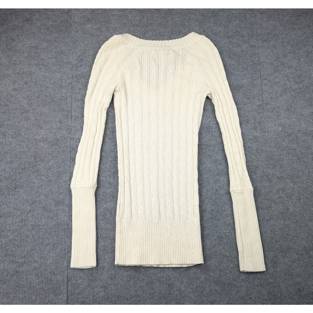 Vintage Y2K American Eagle Cable Knit Sweater Women Medium Bella Swan Elena Logo - Picture 2 of 5